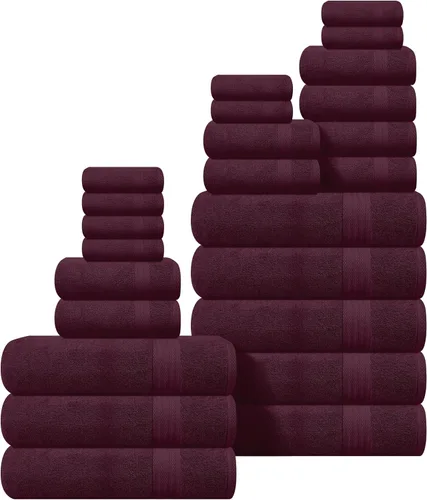 Vista 28 de GLAMBURG Juego de 2 Sábanas de Baño Extra Grandes de Algodón Premium de 700 GSM - 100% Algodón Peinado - 2 Sábanas de Baño 35x70 pulgadas - Calidad