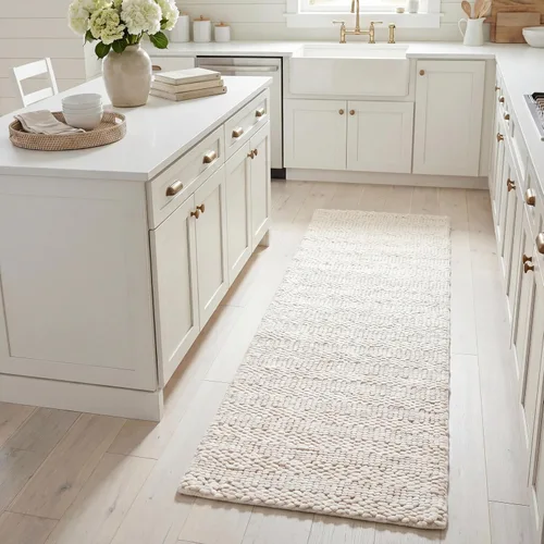 Vista 46 de SAFAVIEH Natural Fiber Collection - Alfombra decorativa de 2 x 3 pies, color lejía, yute hecho a mano, diseño trenzado tejido, ideal para entrada