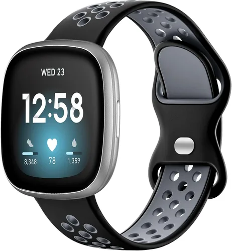 Vista 17 de Maledan Correas deportivas transpirables para Fitbit Versa 3/4, Sense/Sense 2, correas de repuesto para hombres y mujeres, accesorios para relojes