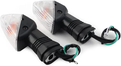 Vista 5 de FSFY - 1 par de luces indicadoras de señal de giro trasera de motocicleta, lente blanca para Kawasaki Ninja ZX-6R ZX-6RR 600 636 Z750S KLE 500/650