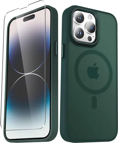 Vista 58 de YENAPOON Funda magnética mate para iPhone 11 con 1 protector de pantalla, compatible con Magsafe, translúcida esmerilada, delgada, a prueba