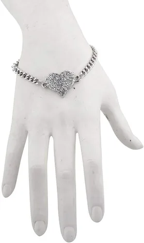 Vista 6 de LUX ACCESSORIES Juego de 3 piezas de regalo de joyería con cadena de corazón brillante