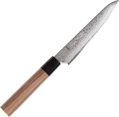 Vista 16 de Cuchillo japonés Damasco ZA18 mango de madera octogonal de magnolia de 69 capas, 6 pulgadas (5.906 in)