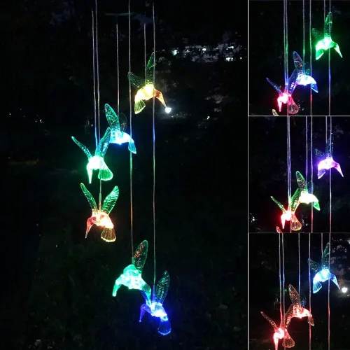 Vista 5 de Campanillas solares de colibrí, regalos de cumpleaños únicos para mujeres/mamá/abuela, mejores ideas de jardinería