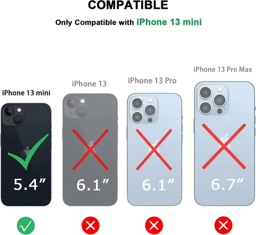 Vista 7 de TENDLIN Funda magnética compatible con iPhone 13 mini [compatible con MagSafe] funda protectora suave transparente con parte trasera dura (negro)