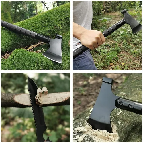 Vista 5 de LIANTRAL - Hacha de camping plegable, hacha de supervivencia táctica para campamento en el exterior