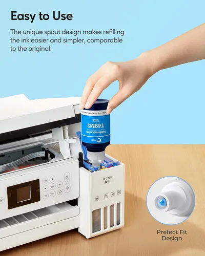 Vista 3 de Hiipoo 560ML T49M Tinta de Sublimación para Impresoras Epson Surecolor F170 F570 (T49M1 T49M2 T49M3 T49M4 Autofill/ICC-Free/Anti-UV)
