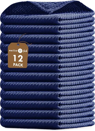 Vista 57 de Native Fab Juego de 8 toallas de cocina y paños de cocina, absorbentes, duraderos, de secado rápido para limpiar, cocinar, hornear, ideal