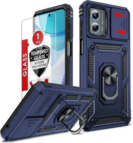 Vista 105 de LeYi Funda para Moto G Stylus 2022 4G (no compatible con 5G), funda para Moto G Stylus con 2 protectores de pantalla, funda protectora de grado Oro