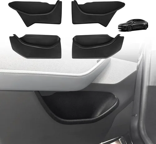 Vista 3 de BestEvMod Caja de Almacenamiento para Manija Lateral de Puerta Bandeja para Reposabrazos TPE Organizador Antideslizante Fácil de Limpiar Juego de 4