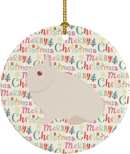 Vista 156 de Caroline's Treasures Adorno de cerámica de avestruz común para árbol de Navidad, decoración colgante para el hogar, Navidad, vacaciones, fiesta