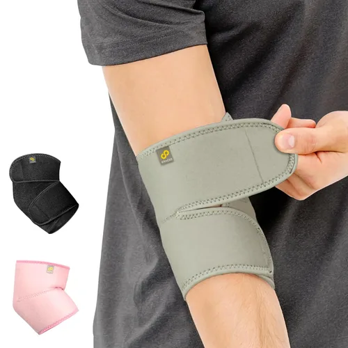 Vista 10 de Bracoo – Codera de neopreno, transpirable, talla única, color negro, para mano derecha