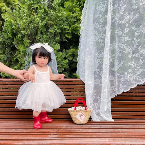 Vista 3 de Miipat Baby Girl Rompers Dress Summer Sleeveless Newborn Onesie Outfit Layered Tulle Infant Tutu Dress