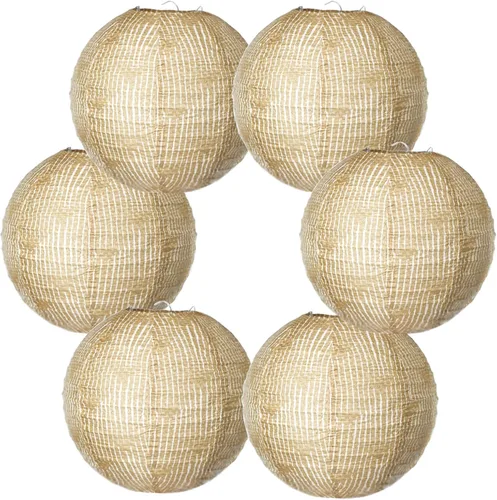 Vista 7 de Paquete de 12 linternas de papel de bola de playa de 8 pulgadas, decoraciones de aula de verano y decoración colgante de fiesta en la piscina, Luau