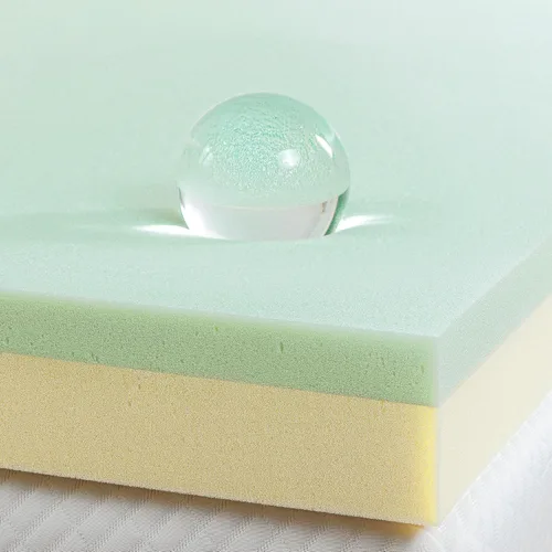 Vista 13 de ZINUS Cubrecolchón de espuma viscoelástica de té verde de 1.5 pulgadas, ropa de cama para dormitorio, capa de alivio de presión, ideal para aliviar