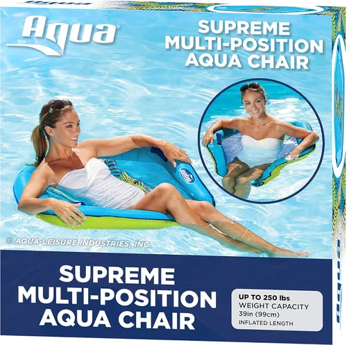 Vista 5 de Aqua Original Monterey - Hamaca flotante 4 en 1 para piscina y hamaca de agua, multiusos, inflable para adultos, material patentado de PVC grueso