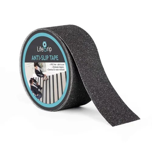 Vista 43 de Lifegrip - Cinta de tracción antideslizante, cinta de fricción de 1 pulgada x 15 pies, el mejor agarre, adhesivo abrasivo para escaleras, peldaños
