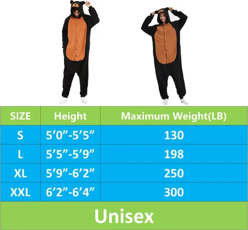 Vista 5 de III HHONS Onesies - Pijama de animales para mujereshombres, disfraz de adulto, Halloween, cosplay, ropa de dormir de Navidad para adolescentes
