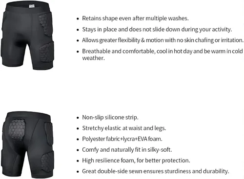 Vista 7 de Pantalones cortos de compresión acolchados, faja de fútbol acolchada para cadera y fútbol para hombres, protector de muslos para baloncesto