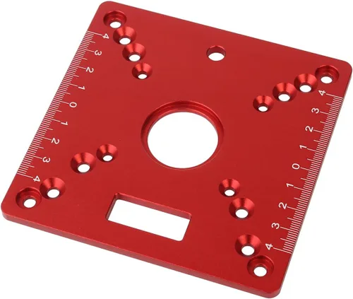 Vista 6 de Placa de inserción de mesa de enrutador de aluminio,Mini bancos cuadrados para carpintería Router Flip Plate,Mesa de grabado de recorte