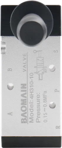 Vista 2 de Baomain Válvula de control manual de palanca de mano 4H310 – 10 G3/entrada de aire 8" 5 Way 2 Posición