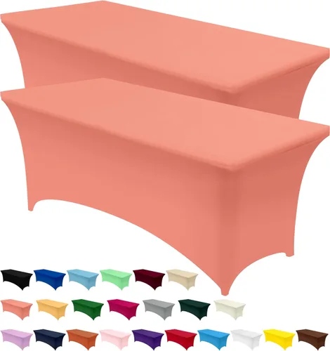 Vista 15 de Utopia Kitchen Mantel rectangular de spándex de 4 pies [1 unidad, negro] 200 GSM elástico, ajustado, lavable y resistente a las arrugas, cubierta