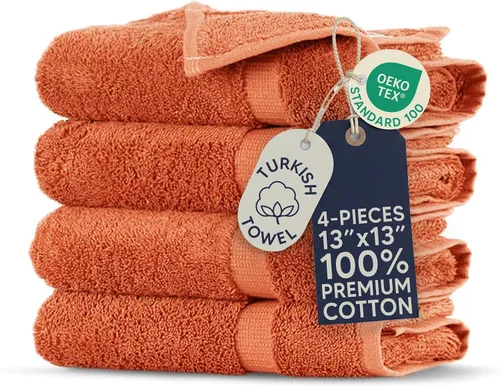 Vista 6 de Towel Bazaar Juego de toallas de 8 piezas, 100% algodón turco, color negro
