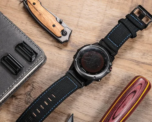Vista 4 de Compatible con Garmin, correa deportiva de nailon para reloj fēnix/Forerunner/Vivoactive/Approach/MARQ/quatix/D2 Series resistente banda de repuesto