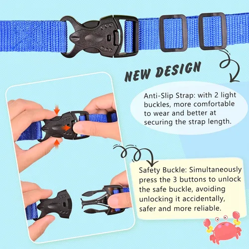 Vista 3 de SWIMEE - Cinturón de seguridad para nadar con 3 capas ajustables para nadar, cómodo dispositivo de flotación impermeable para niños pequeños