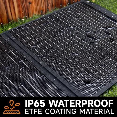 Vista 5 de BALDR Panel solar portátil de 120 W para generador de estación de energía Jackery/ECOFLOW/Flashfish/ROCKPALS, cargador de celda solar plegable