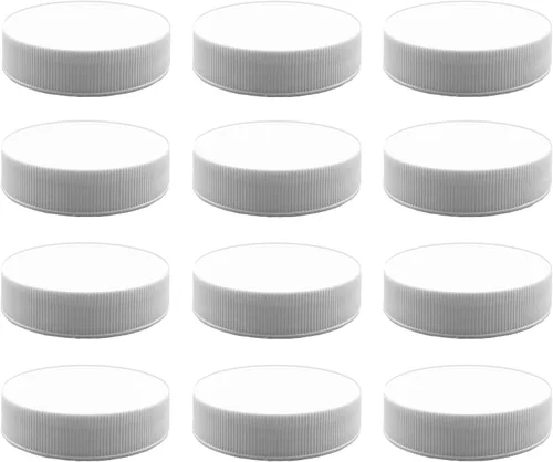 Vista 27 de Tarro de plástico de 64 oz (1/2 galón), tapa blanca, paquete de 1