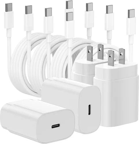 Vista 15 de Paquete de 2 cargadores USB C de 25W para Samsung Galaxy S24 Ultra, bloque de carga rápida súper silenciosa tipo C con cable C a C de 3 pies
