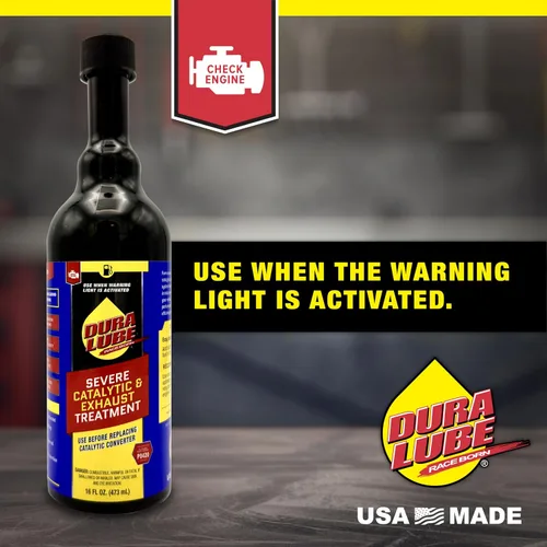 Vista 6 de DURA LUBE - Paquete de 2 limpiadores de tratamiento catalítico y de escape severo, aditivo de combustible, 16 fl oz, paquete combo de 2