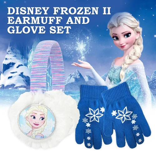 Vista 3 de Disney - Juego de orejeras y guantes de Elsa de Frozen 4015 azul