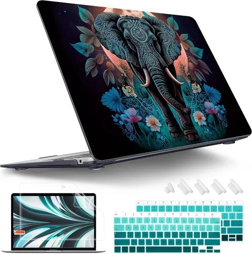 Vista 12 de Tuiklol Para MacBook Air de 13 pulgadas (versión 2021-2018) M1 A2337/A1932/A2179 con pantalla Retina Touch ID, carcasa rígida de plástico y cubierta