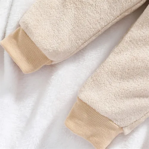 Vista 5 de MVNB ropa de niños de 2 a 4 años Newborn Infant Baby Unisex Autumn Winter Long Sleeve Solid Fleece Hooded Hoodie Pants