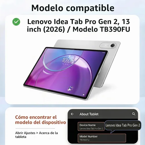 Vista 2 de ZenRich Funda resistente para Lenovo Idea Tab Pro Gen 2 de 13 pulgadas 2026