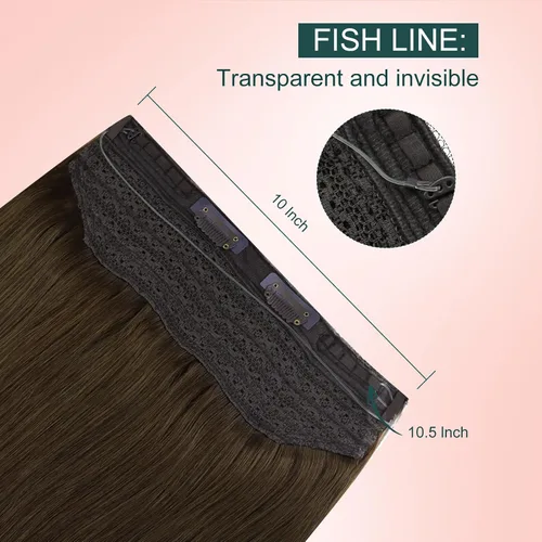 Vista 90 de Easyouth Extensión de cabello humano rubio con cola de caballo, extensiones de cabello humano rubio dorado con reflejos rubios, extensiones
