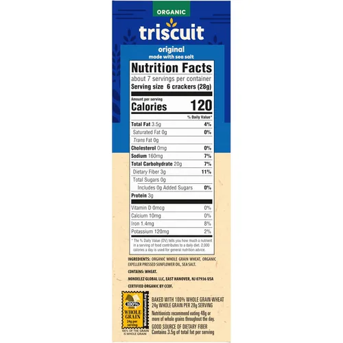 Vista 18 de Triscuit Galletas originales orgánicas) sin OMG, 7 onzas (paquete de 6)