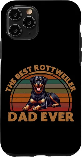 Vista 27 de Best Rottweiler Dad Ever Rottie Father Dog Parent Retro Case for iPhone 16
