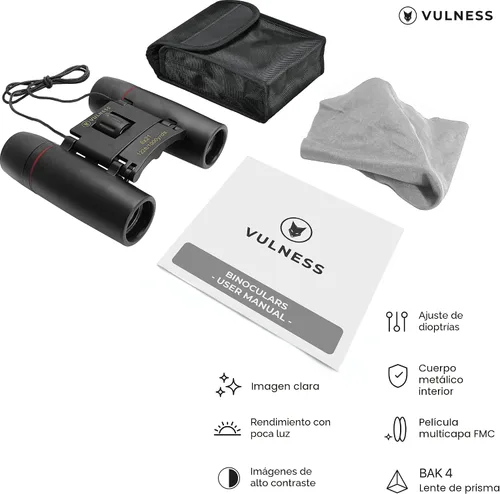 Vista 5 de Prismáticos para adultos Prismáticos compactos pequeños de viaje para observación de aves, electrónicos de alta potencia, esenciales