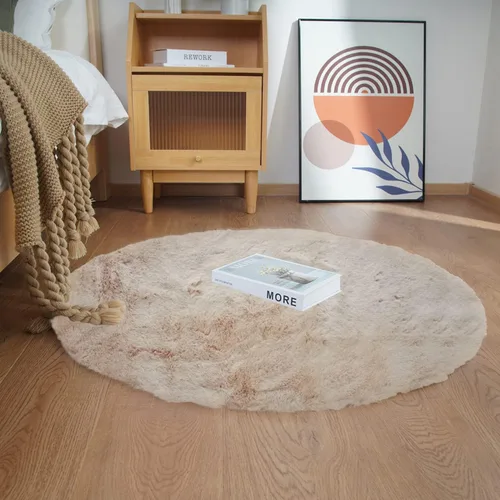 Vista 74 de Ghouse Alfombra ultrasuave de pelo sintético de conejo 2x3, alfombras lavables a máquina para dormitorio, alfombras esponjosas para sala de estar