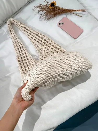 Vista 4 de Verdusa Bolso de hombro de ganchillo para mujer