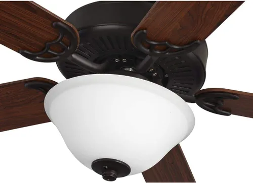 Vista 11 de AirPro Collection - Ventilador de techo de cinco aspas de 52 pulgadas con kit de luz blanca grabada