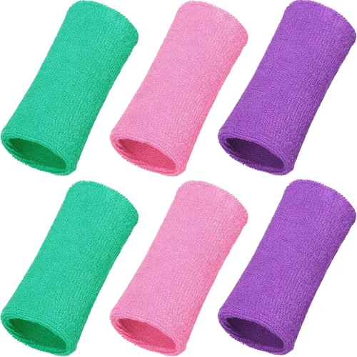 Vista 19 de WILLBOND Bandas de sudor de muñeca de 6 pulgadas para hombres y mujeres, elásticas, atléticas, largas, absorbentes, para baloncesto, tenis, correr