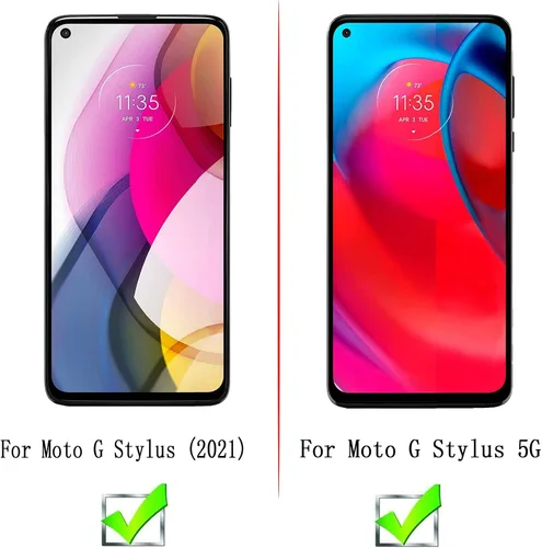 Vista 2 de Paquete de 4 protectores de pantalla compatibles con Motorola Moto G Stylus 5G/Moto G Stylus (2021), vidrio templado