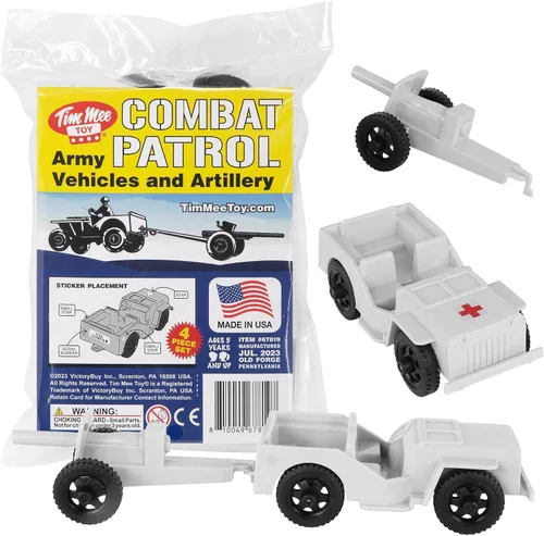 Vista 14 de TimMee Combat Patrol Willys & Artillery - Juego negro de 4 piezas fabricado en Estados Unidos