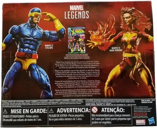 Vista 2 de Marvel Legends X-Men Cyclops and Dark Phoenix - Figuras de acción exclusivas, 6 pulgadas