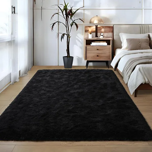 Vista 15 de Foxmas Alfombras de Área Suaves y Esponjosas para Dormitorio, Habitación de los Niños, Alfombra de Guardería de Felpa Peluda, Alfombras Peludas