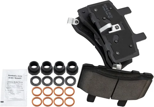 Vista 4 de TRQ Kit de pastillas de freno delantero y rotor, kit químico de freno, pastillas de freno de cerámica compatible con Chevrolet K1500 Suburban